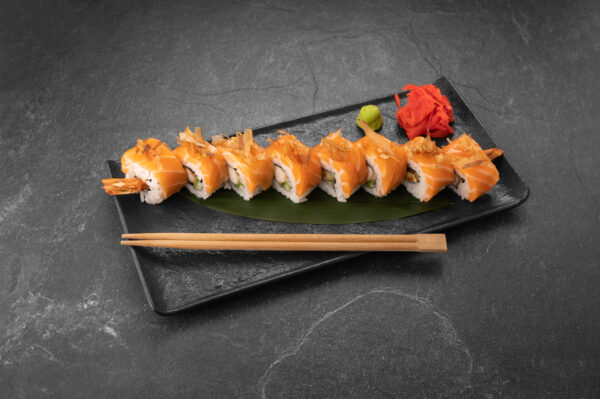 Una Shiba Salmon Ebi Tempura